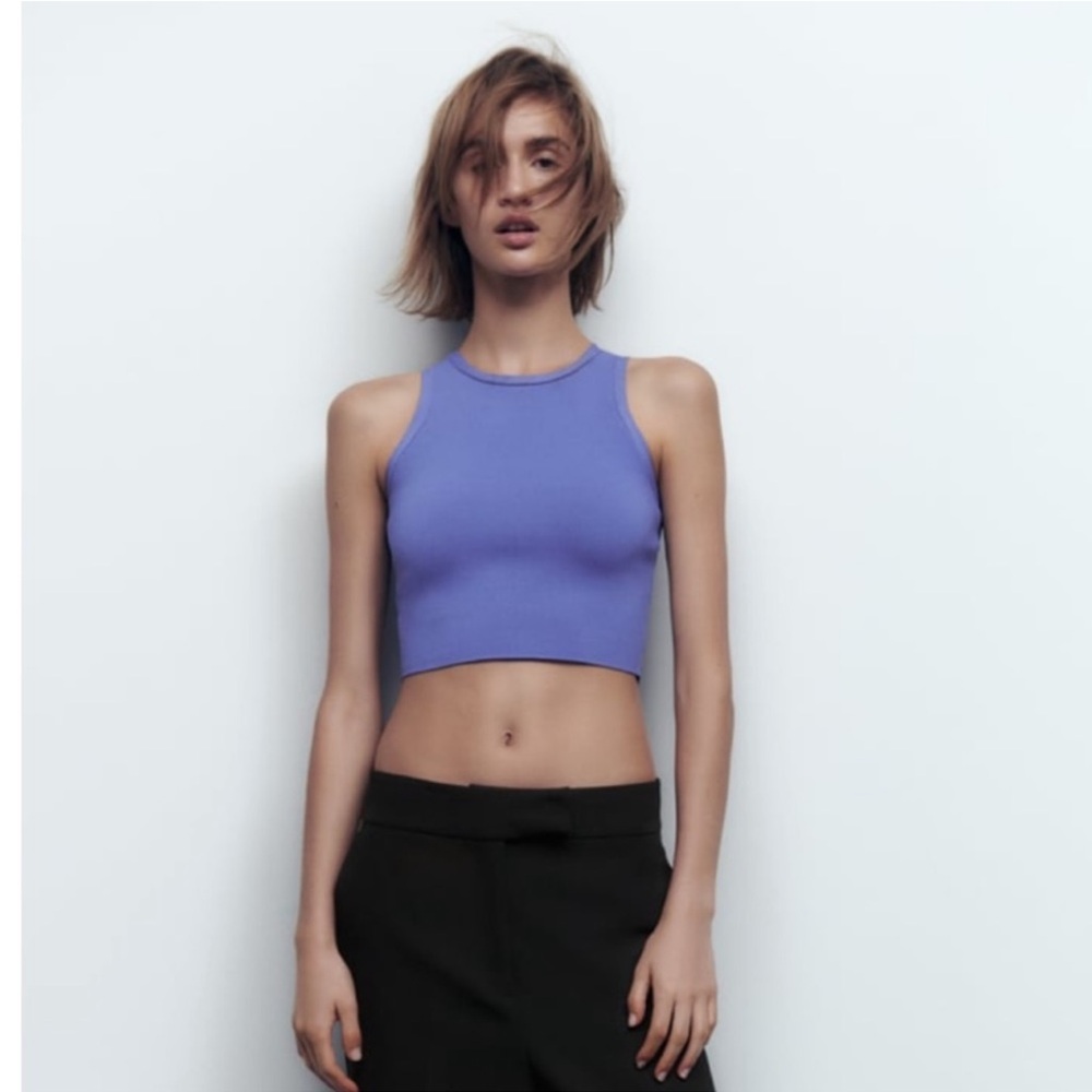 Zara Knit Crop Tank Size Medium